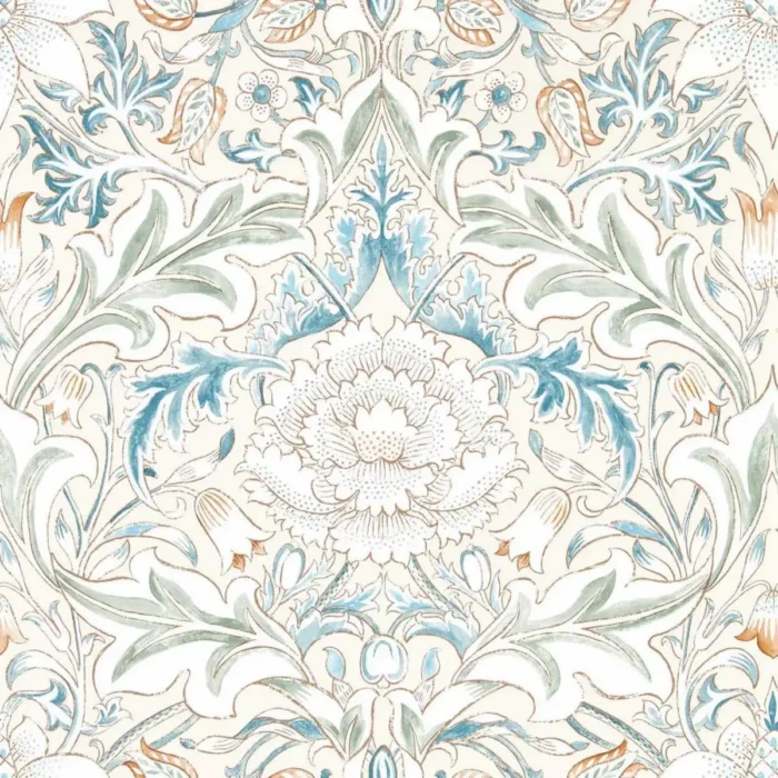 Simply Severn Wallpaper - Bayleaf / Annatto swatch