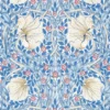 blue botanical wallpaper from william morris & co