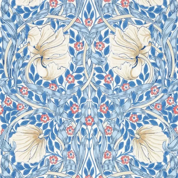 Pimpernel Wallpaper - Woad by blue botanical wallpaper from william morris & co