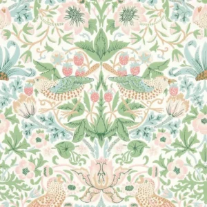 green botanical wallpaper from william morris & co