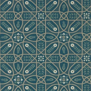 blue botanical wallpaper from william morris & co