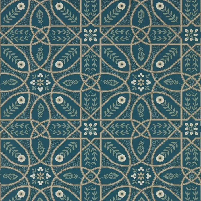 Brophy Trellis Wallpaper - Deep Teal swatch