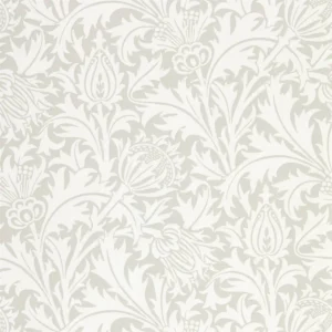 black-grey botanical wallpaper from william morris & co