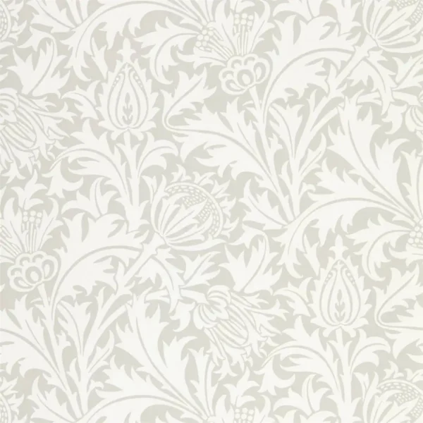 black-grey botanical wallpaper from william morris & co