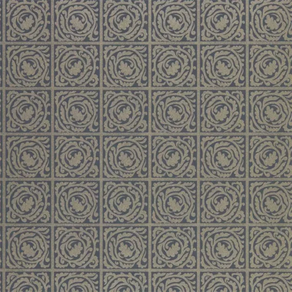 black-grey botanical wallpaper from william morris & co