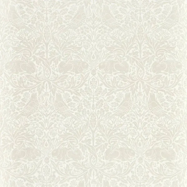 Pure Brer Rabbit Wallpaper - White Clover by white botanical wallpaper from william morris & co