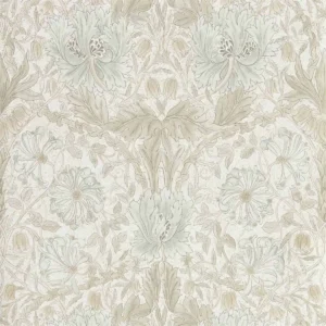 black-grey botanical wallpaper from william morris & co