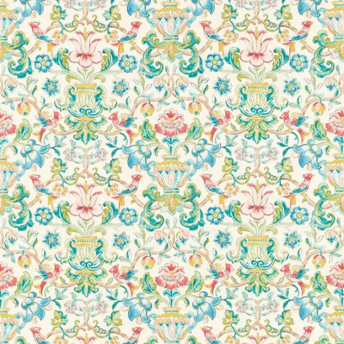 Pompadour Print Wallpaper - Multi swatch