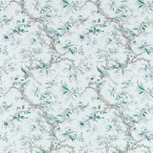 Chintz Wallpaper - Blue Stone by green animal wallpaper from zoffany