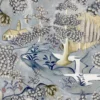 black-grey botanical wallpaper from zoffany