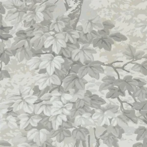 black-grey botanical wallpaper from zoffany