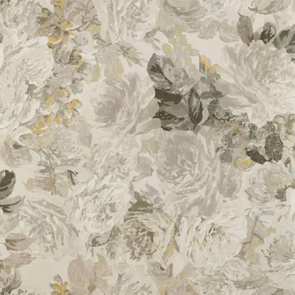 black-grey botanical wallpaper from zoffany