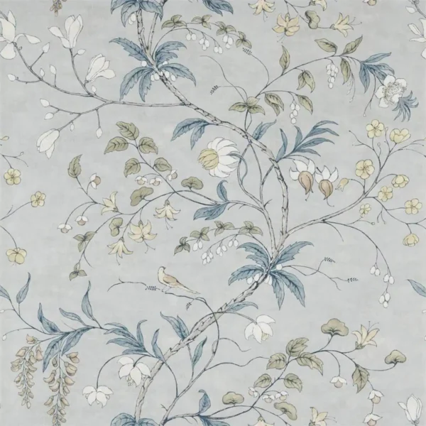 black-grey botanical wallpaper from zoffany