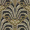 black-grey geometric wallpaper from zoffany