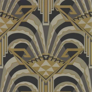 black-grey geometric wallpaper from zoffany