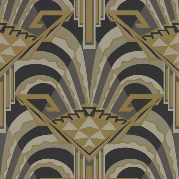 black-grey geometric wallpaper from zoffany