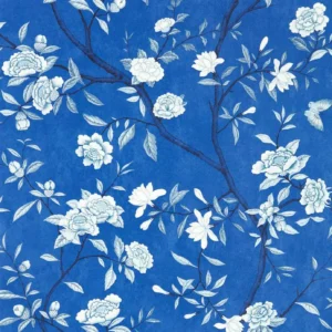 blue botanical wallpaper from zoffany