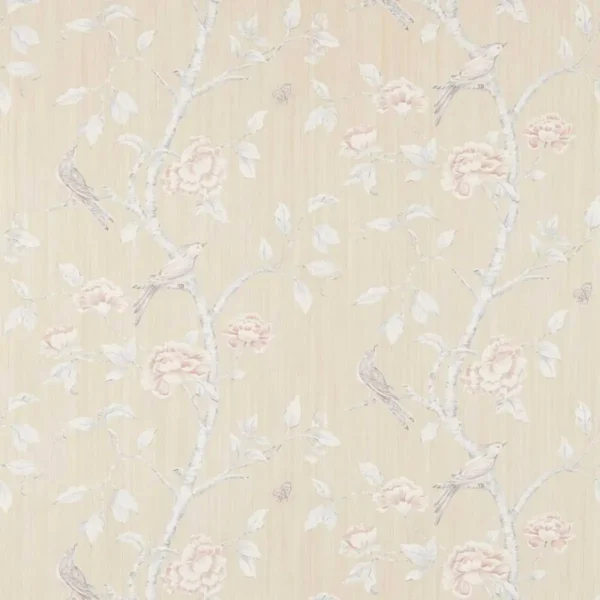 Woodville Wallpaper - White Clay by neutral animal wallpaper from zoffany