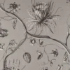 black-grey botanical wallpaper from zoffany