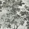 black-grey botanical wallpaper from zoffany