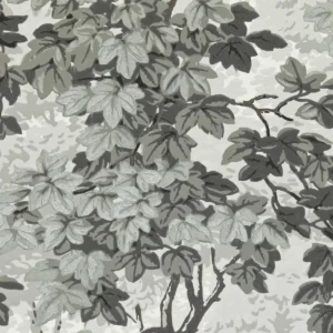 black-grey botanical wallpaper from zoffany