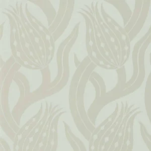 white botanical wallpaper from zoffany