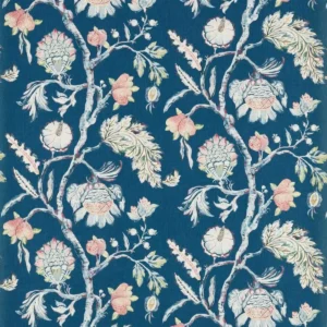 blue botanical wallpaper from zoffany