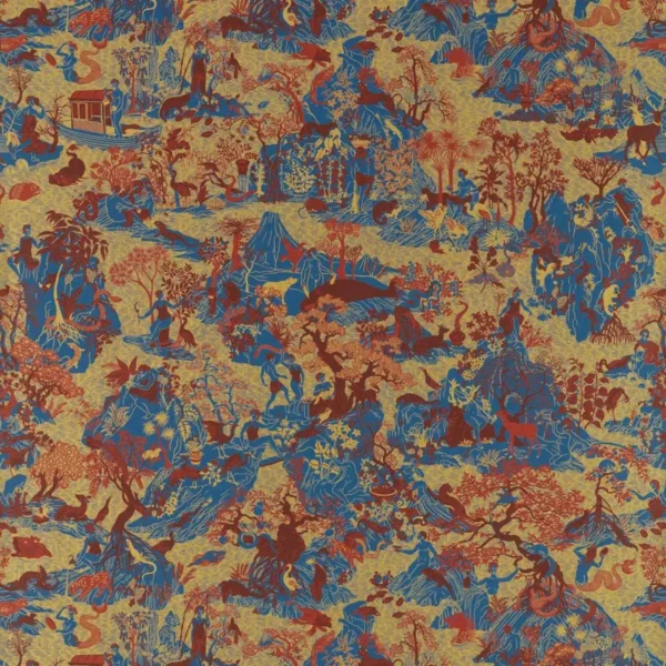 Avalonis Wallpaper - Como Blue / Koi by blue animal wallpaper from zoffany