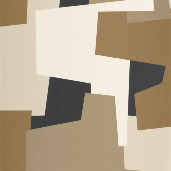Graphic Game Wallpaper - Naturel by brown geometric wallpaper from casadeco
