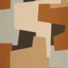 orange geometric wallpaper from casadeco