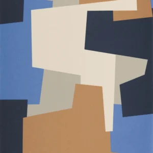 blue geometric wallpaper from casadeco