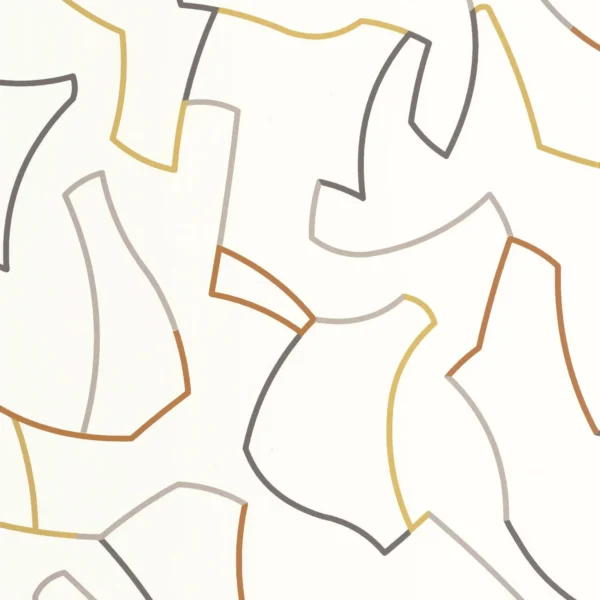Maze Game Wallpaper - Ocre by multicolour misc wallpaper from casadeco