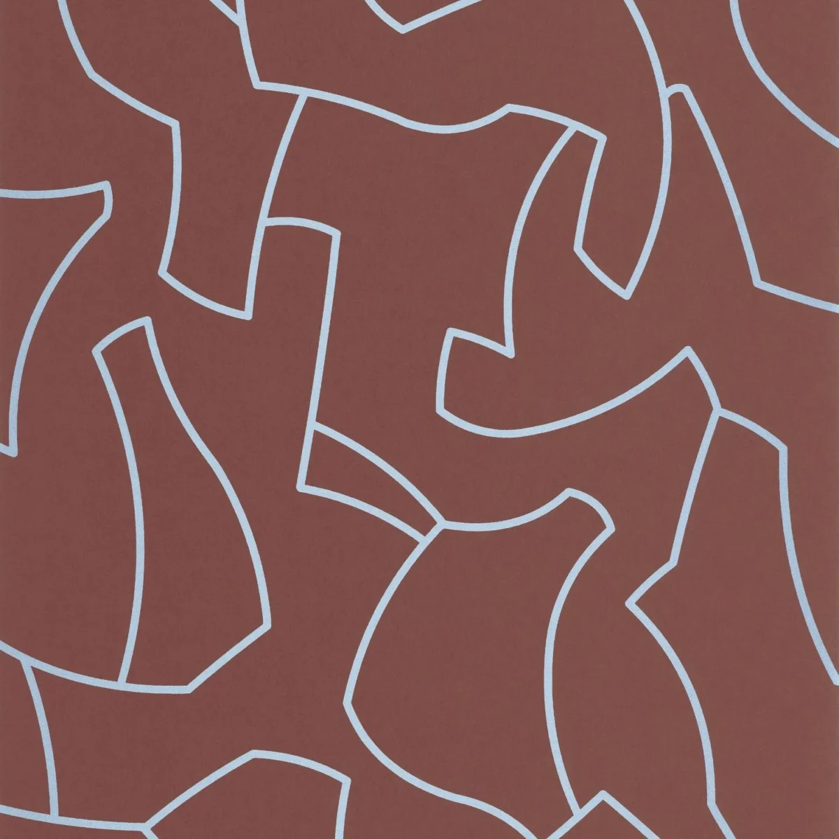 Maze Game Wallpaper - Bordeaux by red misc wallpaper from casadeco