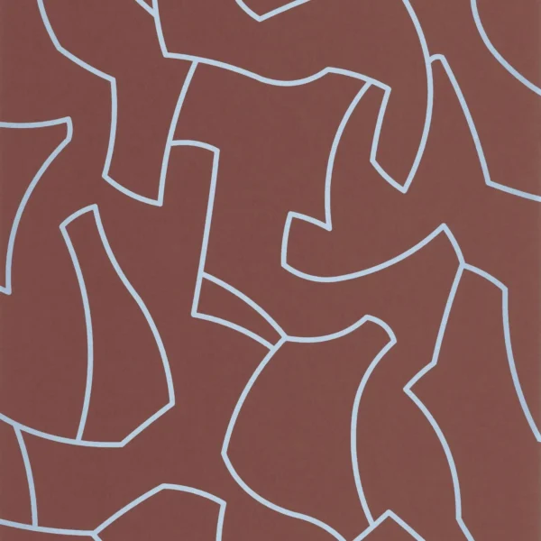 Maze Game Wallpaper - Bordeaux by red misc wallpaper from casadeco