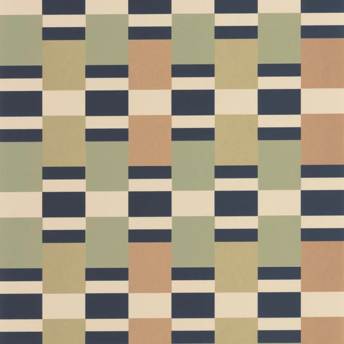 Chess Game Wallpaper - Vert / Ocre swatch