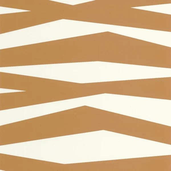 orange geometric wallpaper from casadeco