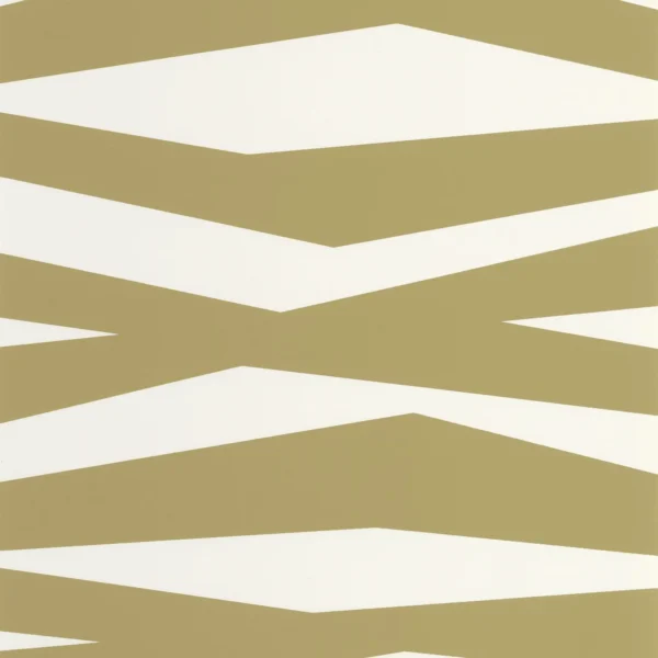 Zebra Game Wallpaper - Olive by green geometric wallpaper from casadeco