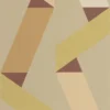 orange geometric wallpaper from casadeco