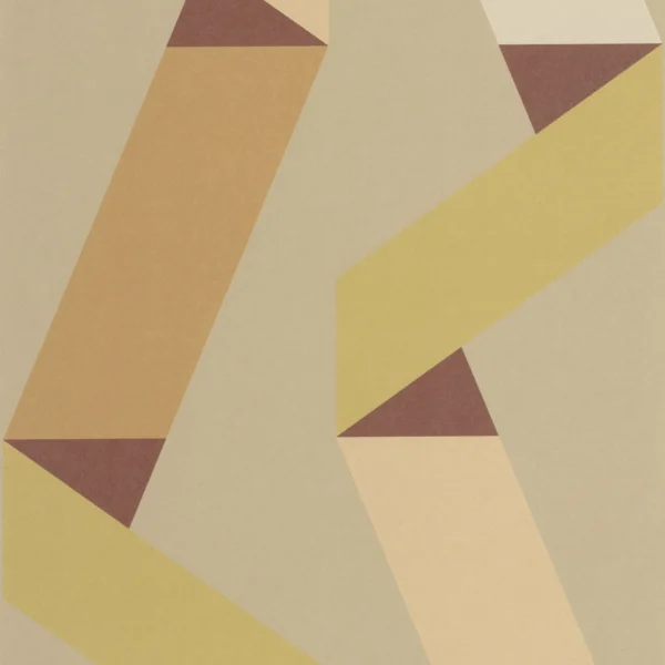 orange geometric wallpaper from casadeco
