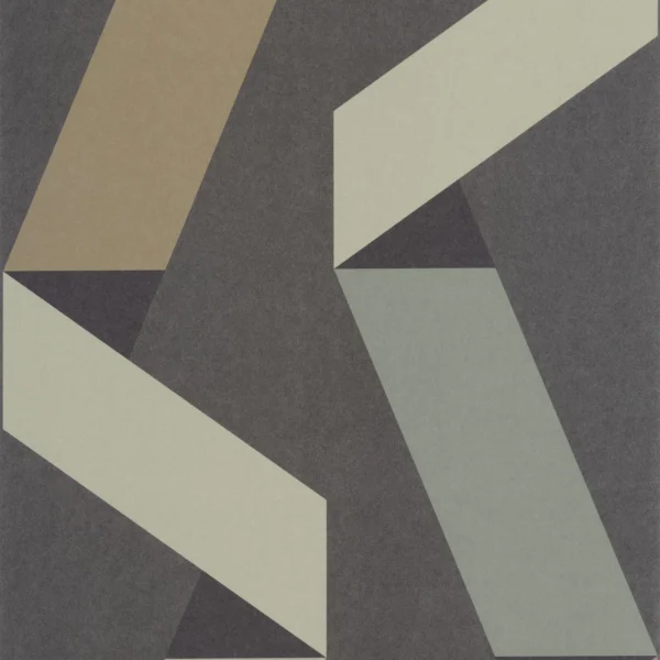 black-grey geometric wallpaper from casadeco