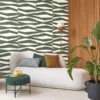 green geometric wallpaper