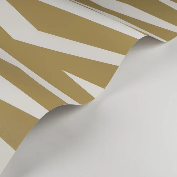 Zebra Game Wallpaper - Olive by green geometric wallpaper