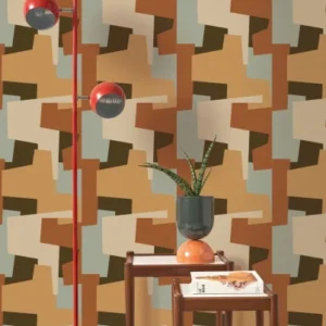 orange geometric wallpaper