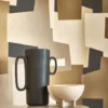 brown geometric wallpaper
