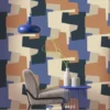 blue geometric wallpaper
