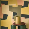 green geometric wallpaper