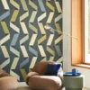 blue geometric wallpaper