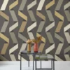 black-grey geometric wallpaper