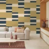 yellow geometric wallpaper