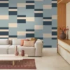 blue geometric wallpaper